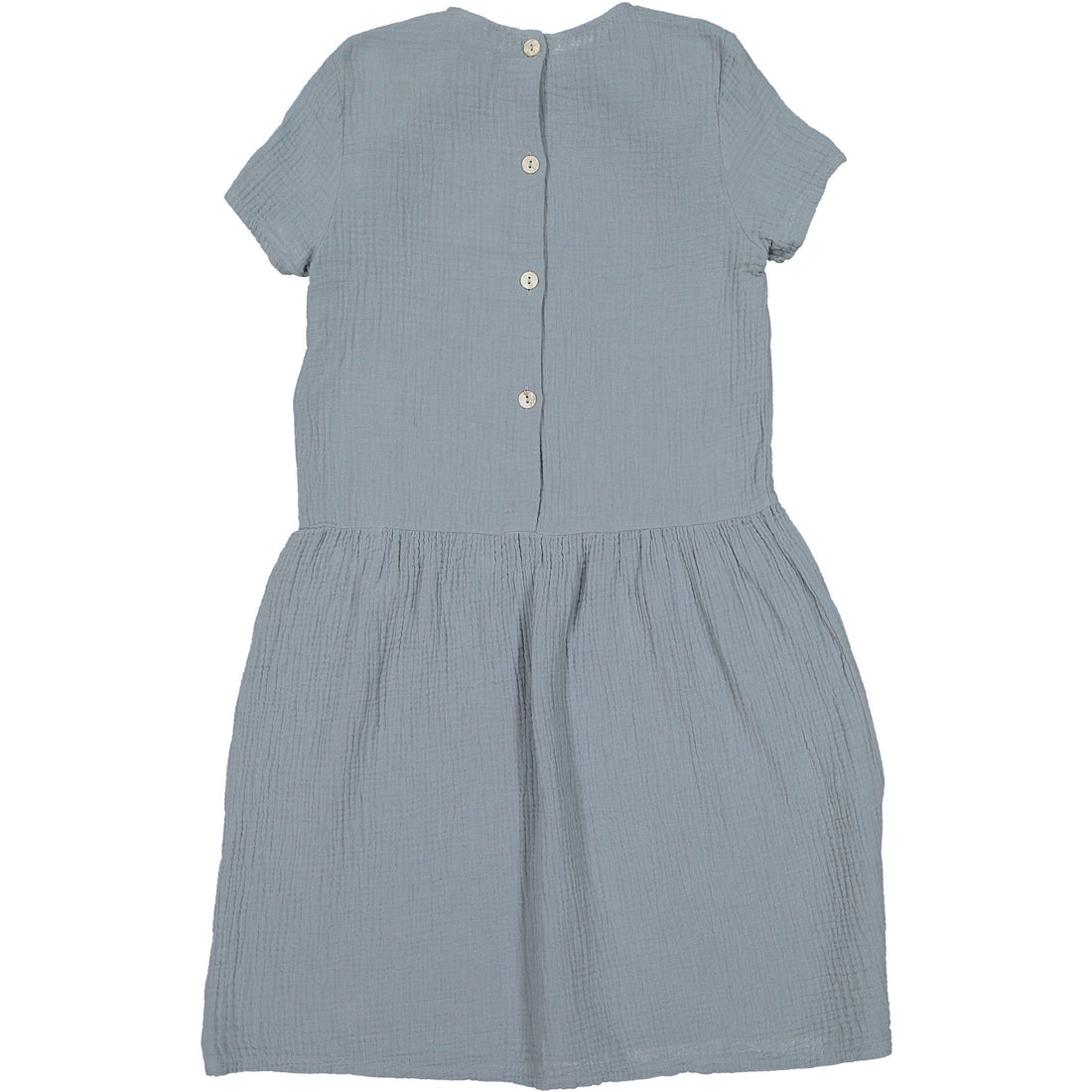 Le Petit Coco Blue Crepe Tassel Dress