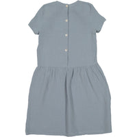 Le Petit Coco Blue Crepe Tassel Dress