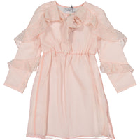Nueces Pink Gauze Ruffle Dress