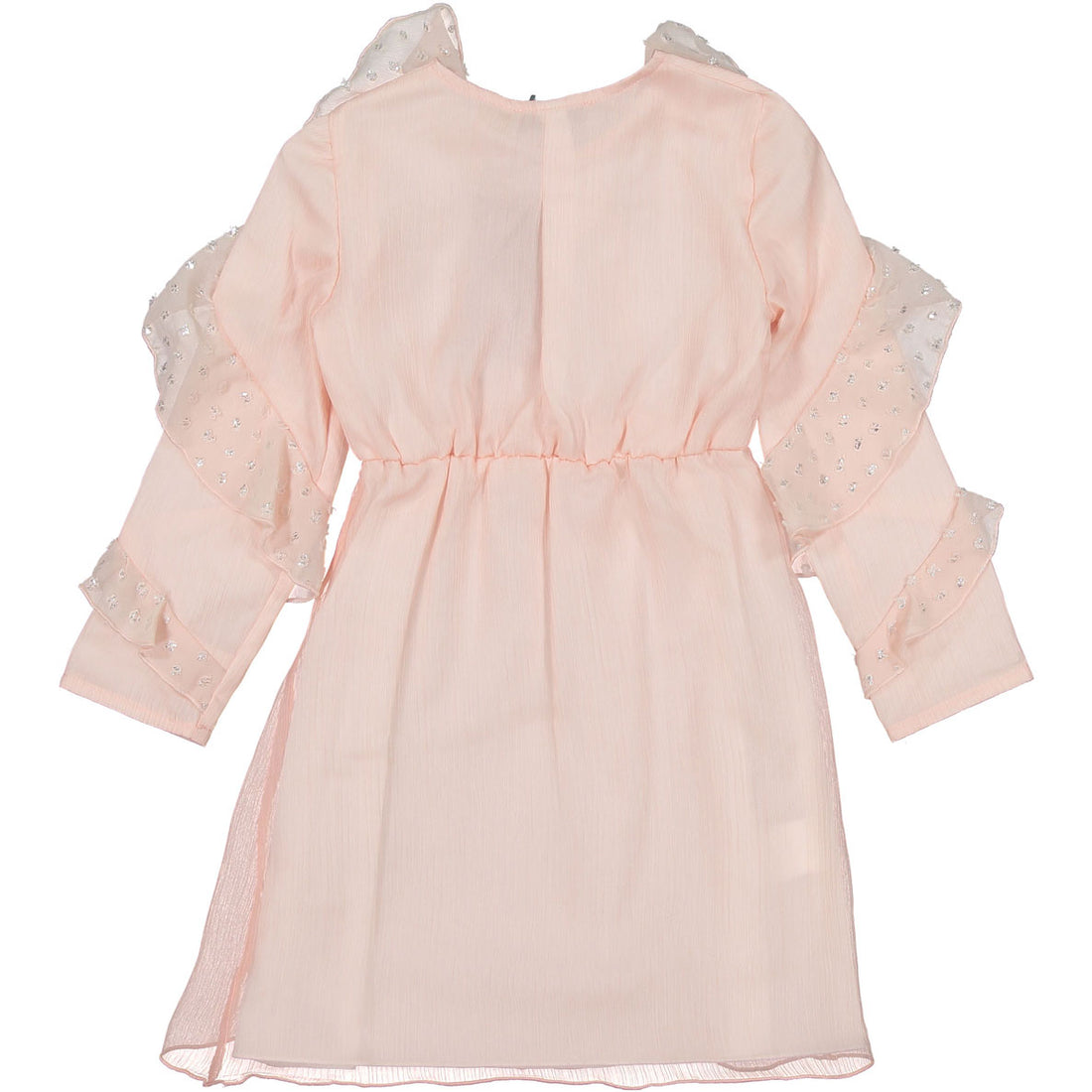 Nueces Pink Gauze Ruffle Dress
