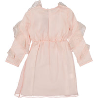 Nueces Pink Gauze Ruffle Dress