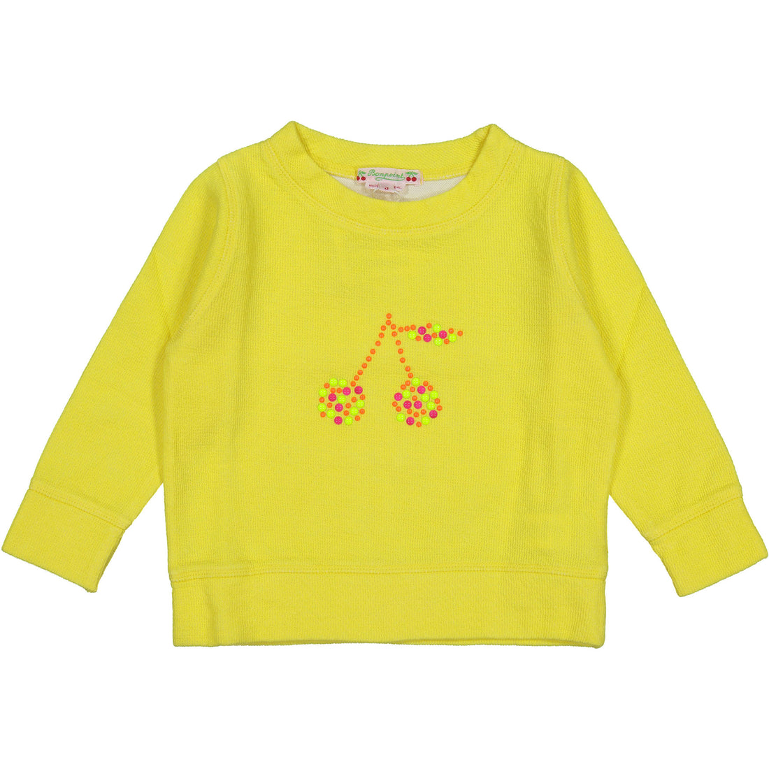 Bonpoint Yellow Beaded Cherry Sweatshirt
