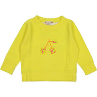Bonpoint Yellow Beaded Cherry Sweatshirt