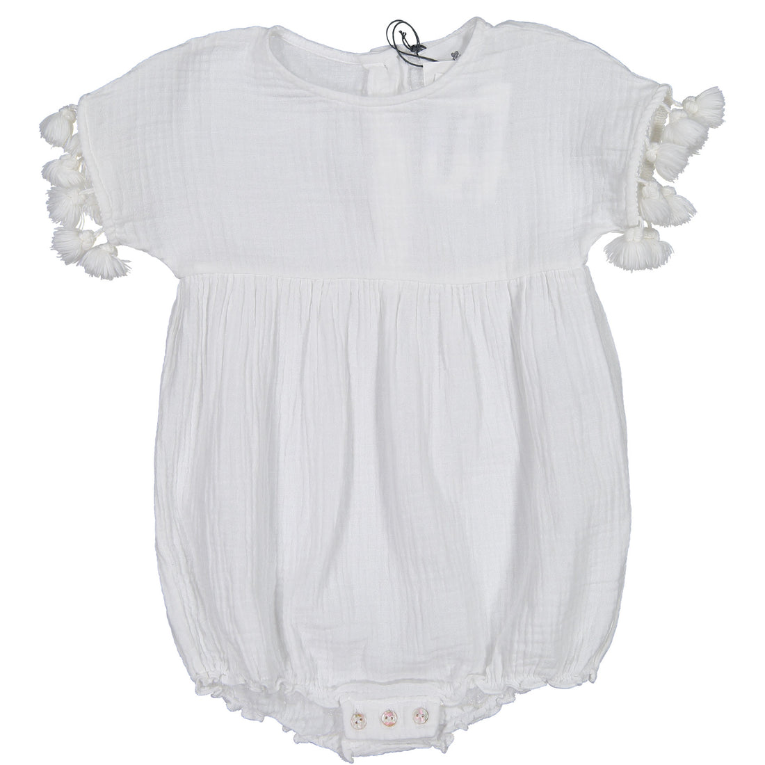 Le Petit Coco White Tassel Romper