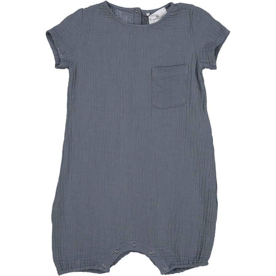 Le Petit Coco Grey Crepe Romper