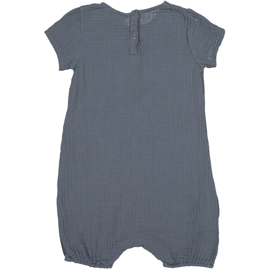 Le Petit Coco Grey Crepe Romper