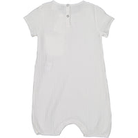 Le Petit Coco White Crepe Romper