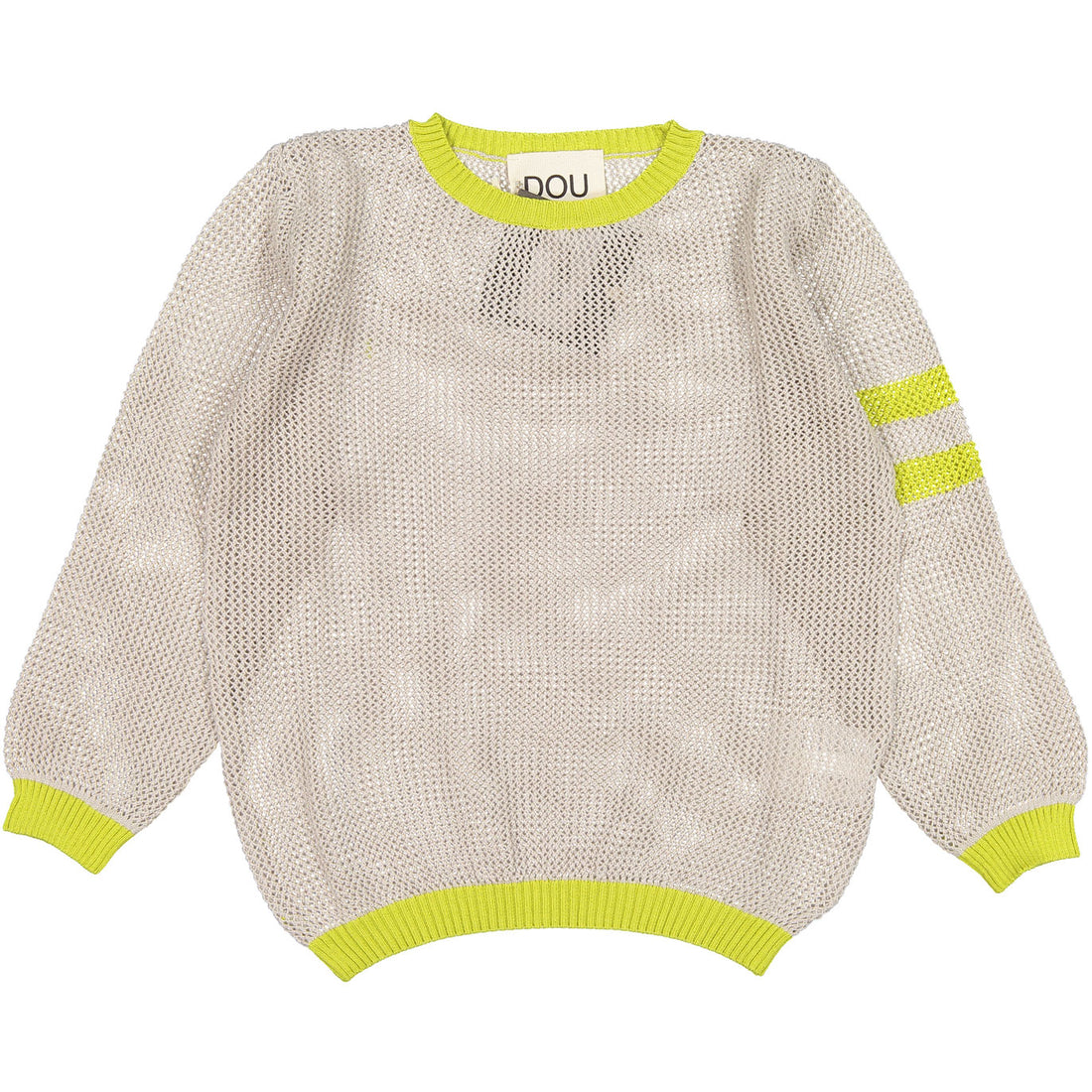 DOUUOD Cream Mesh Pullover