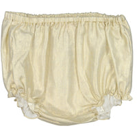Bonpoint Gold Lurex Linen Baby Dress