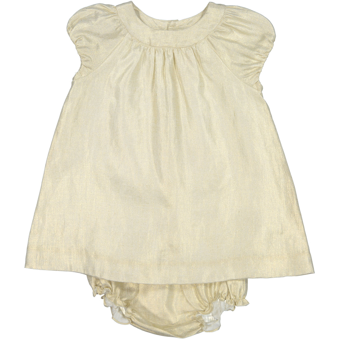 Bonpoint Gold Lurex Linen Baby Dress – Ladida