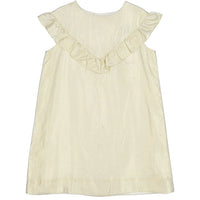 Bonpoint Gold Lurex Linen Yolk Dress