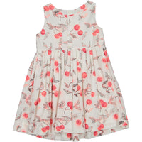 Bonpoint Cherry Sketch Waisted Shirtdress