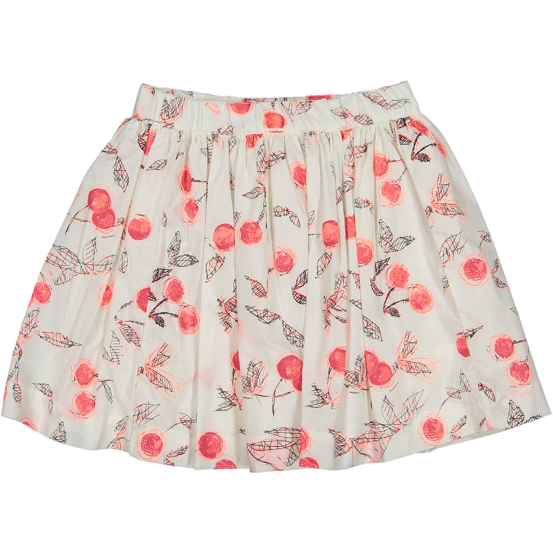Bonpoint Cherry Sketch Flair Skirt
