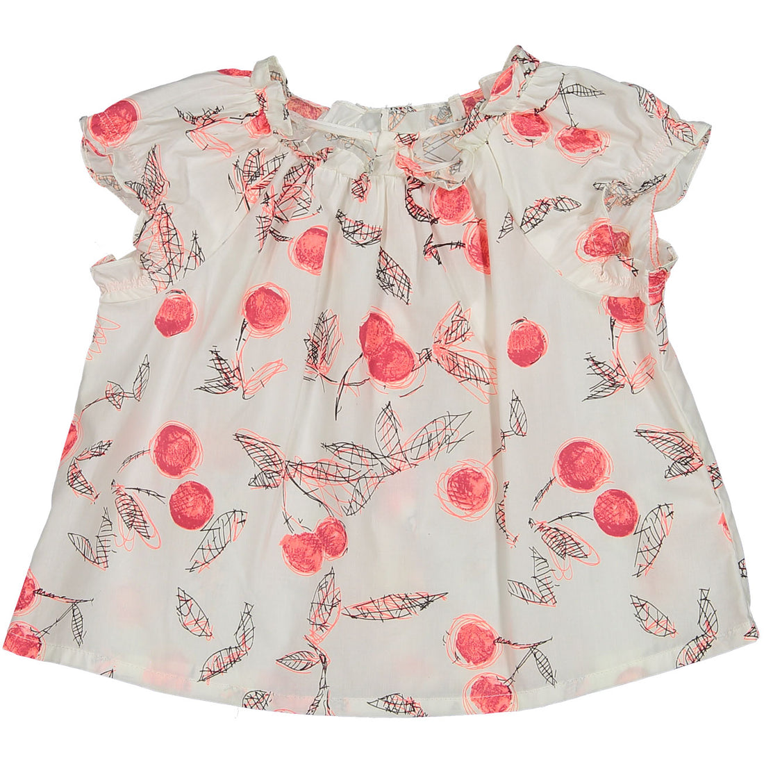 Bonpoint Cherry Sketch Baby Blouse