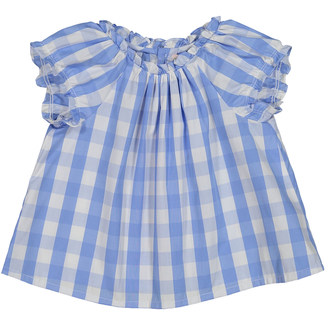 Bonpoint Blue Check Baby Blouse