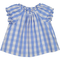 Bonpoint Blue Check Baby Blouse