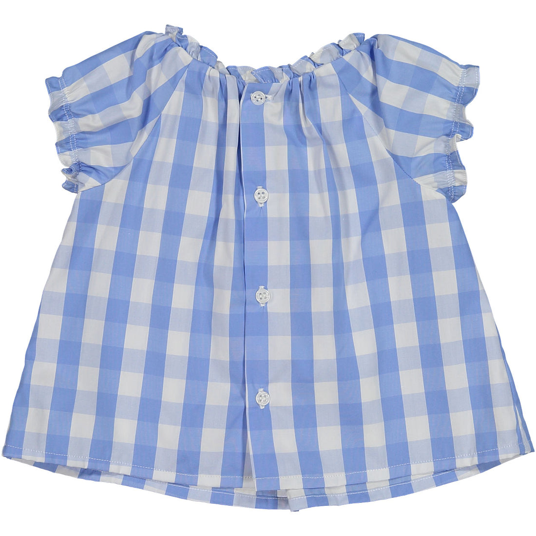 Bonpoint Blue Check Baby Blouse