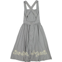 Bonpoint Grey Embroidered Apron YAM Dress