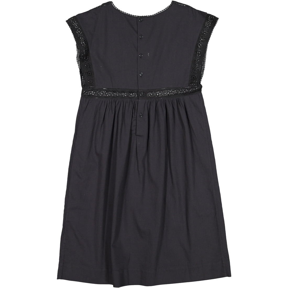 Bonpoint Black Lace Trimmed YAM Dress
