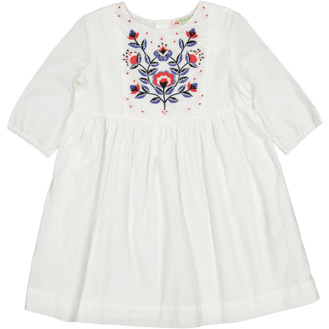 Bonpoint White Embroidered Gardenia Dress