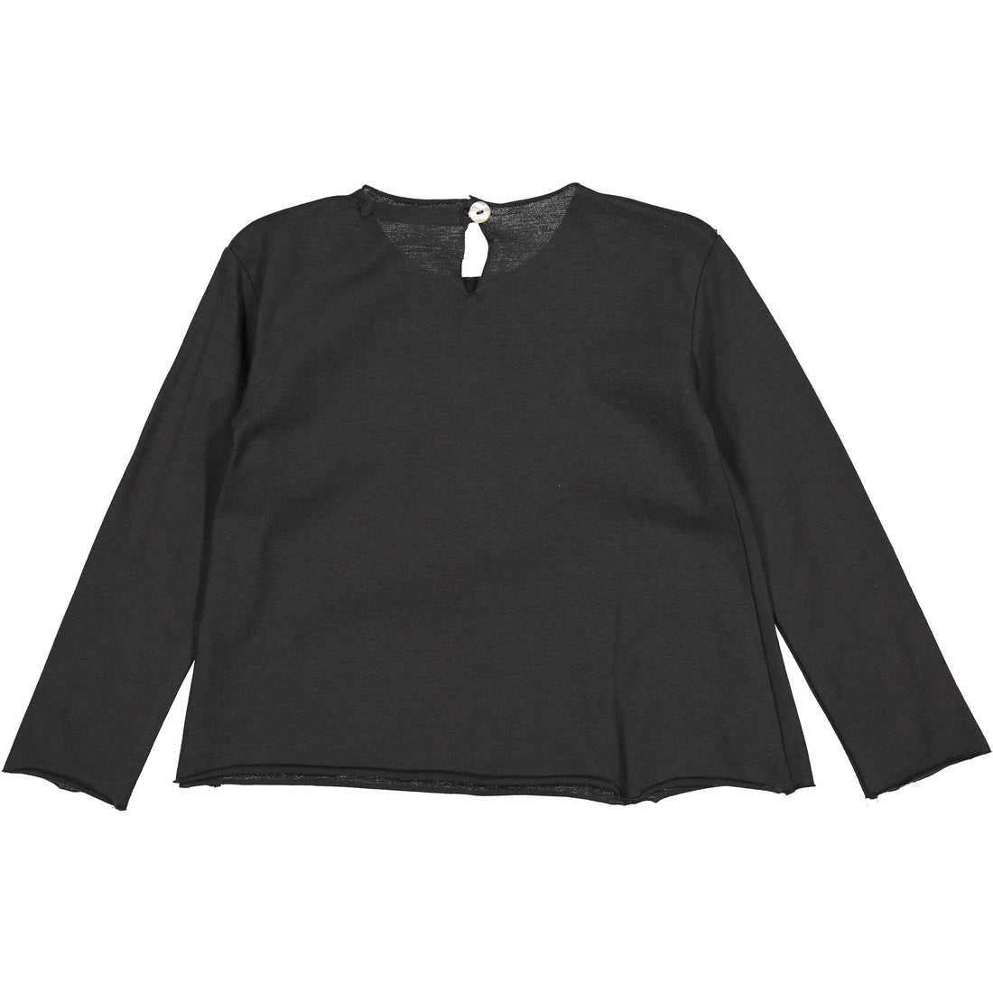 Minimu Black/Grey Flounce Baby Tee