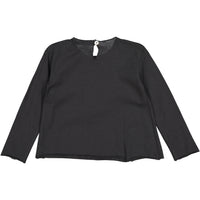 Minimu Black/Grey Flounce Baby Tee