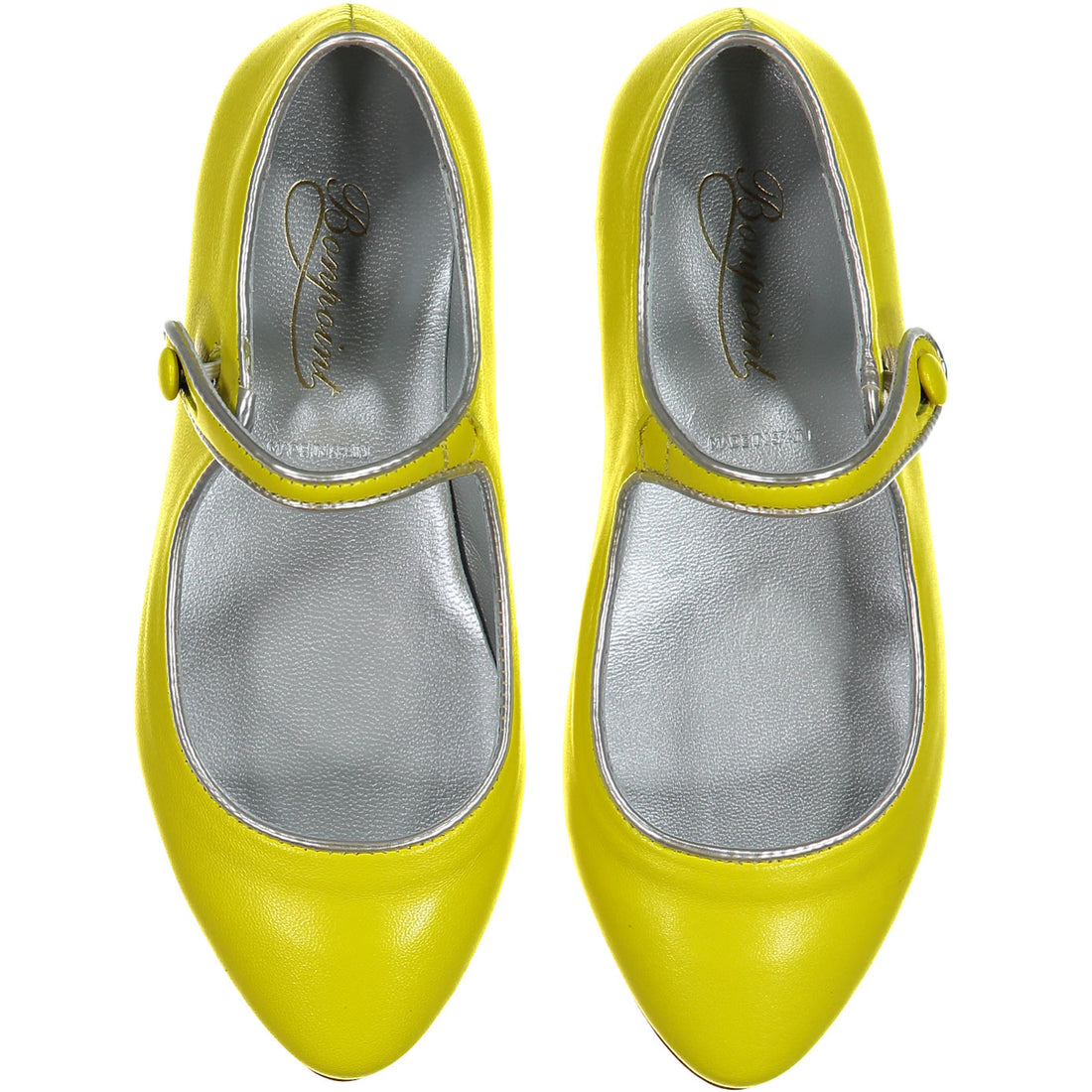 Bonpoint Yellow/Silver Trimmed Mary Janes