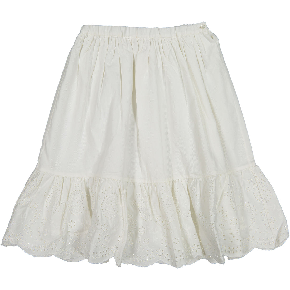 Bonpoint White Eyelet Dropwaist Maxi Skirt