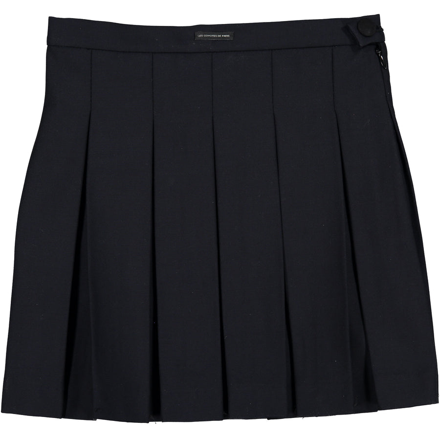 Les Coyotes De Paris Navy Vicky Classic Pleated Skirt