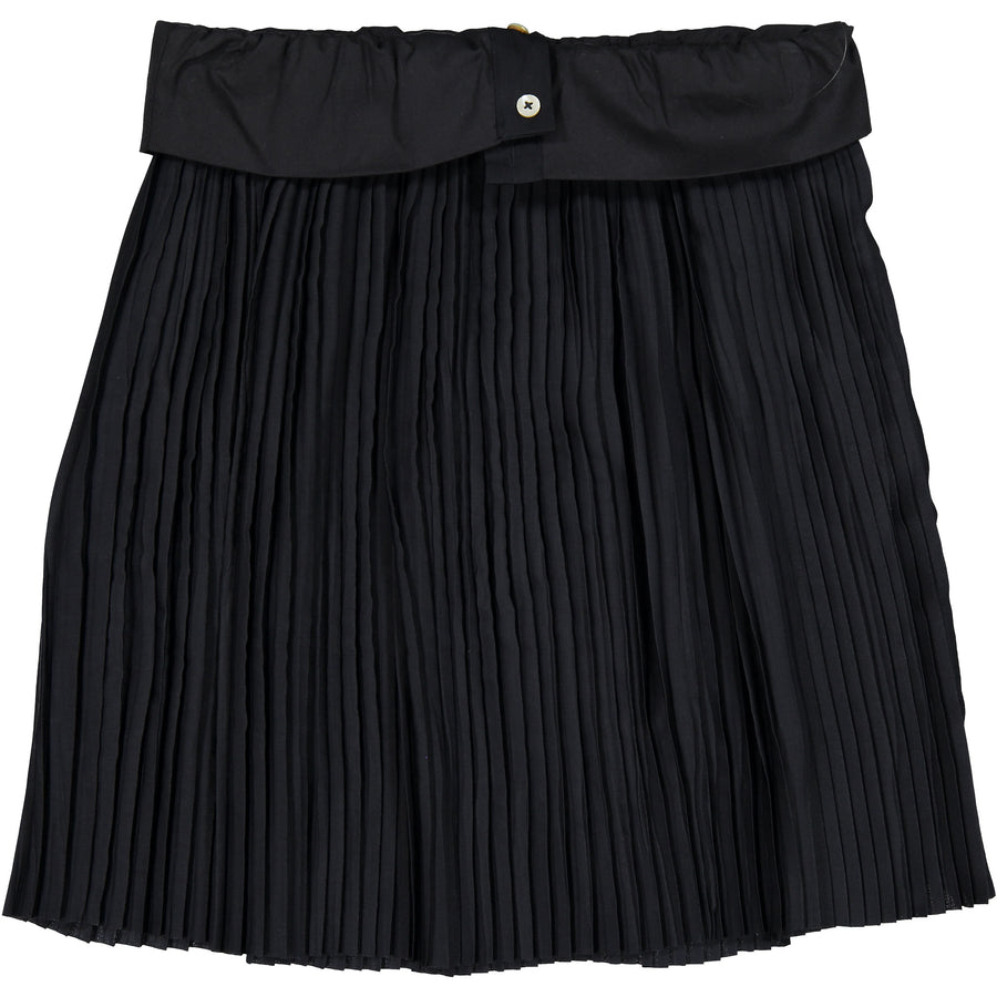 Les Coyotes De Paris Navy Rosa Pleated Skirt