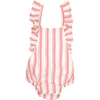 Babe and Tess Red Stripe Wing Onesie