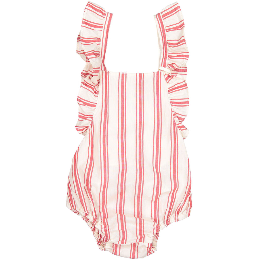 Babe and Tess Red Stripe Wing Onesie