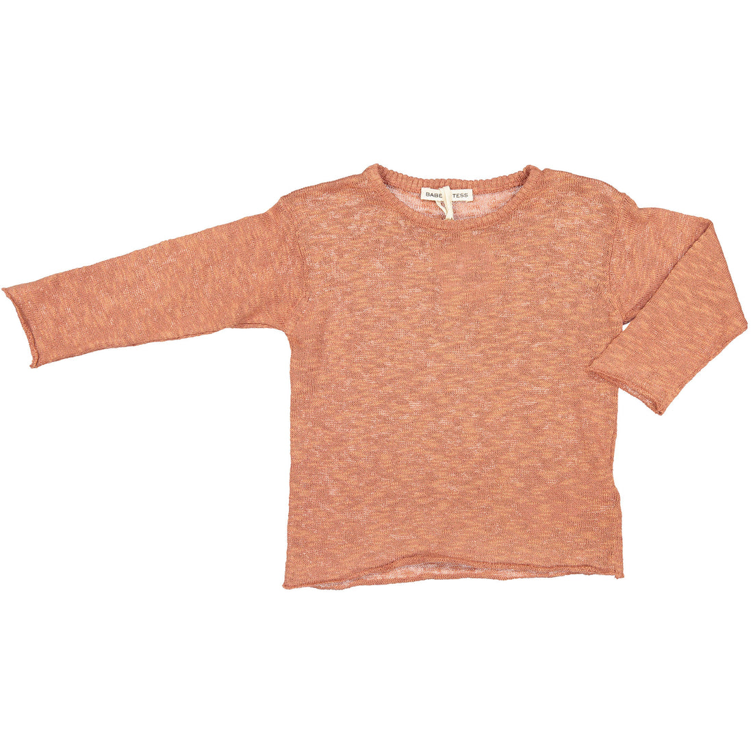 Babe and Tess Rust Linen Sweater