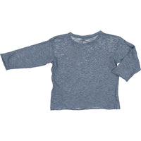 Babe and Tess Indigo Linen Sweater