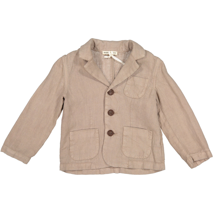 Babe and Tess Taupe Linen Jacket