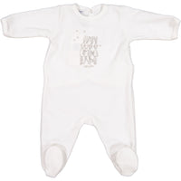 Petit Bateau White 2 Pack Velour Footies