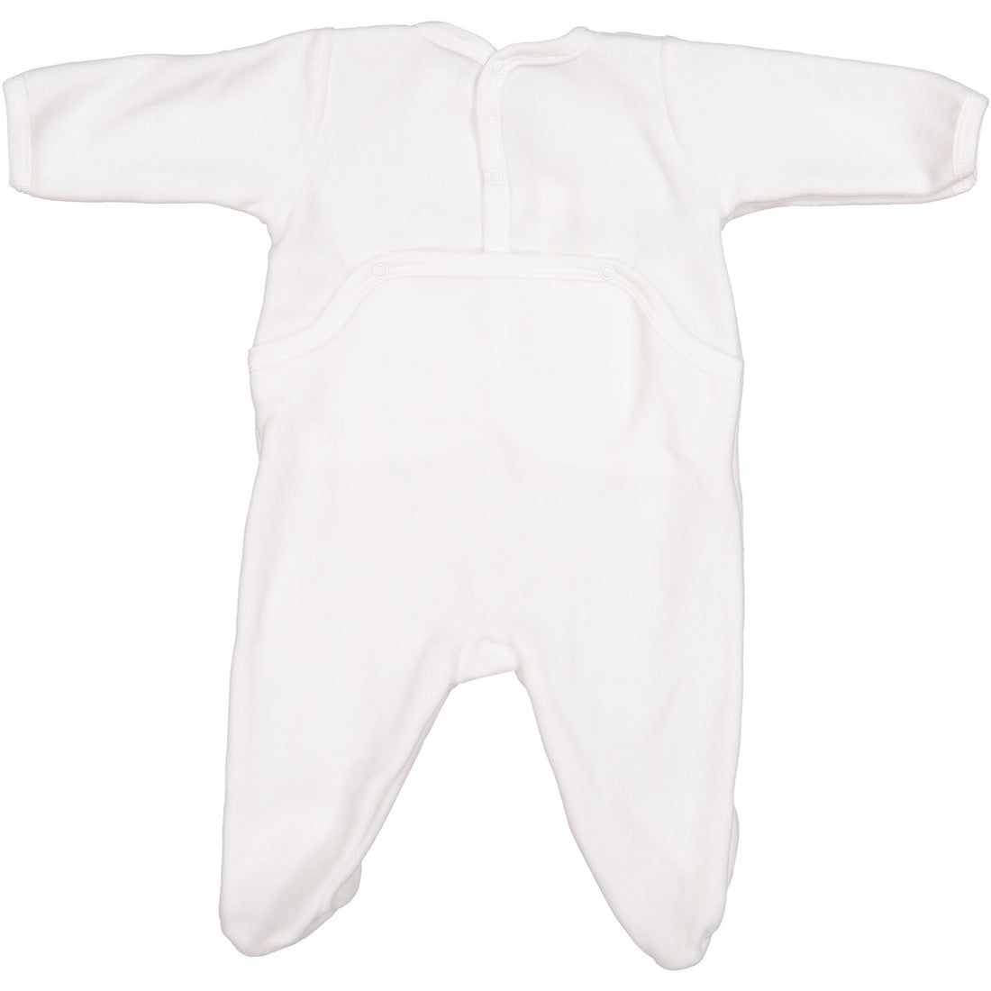 Petit Bateau White 2 Pack Velour Footies