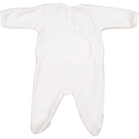 Petit Bateau White 2 Pack Velour Footies