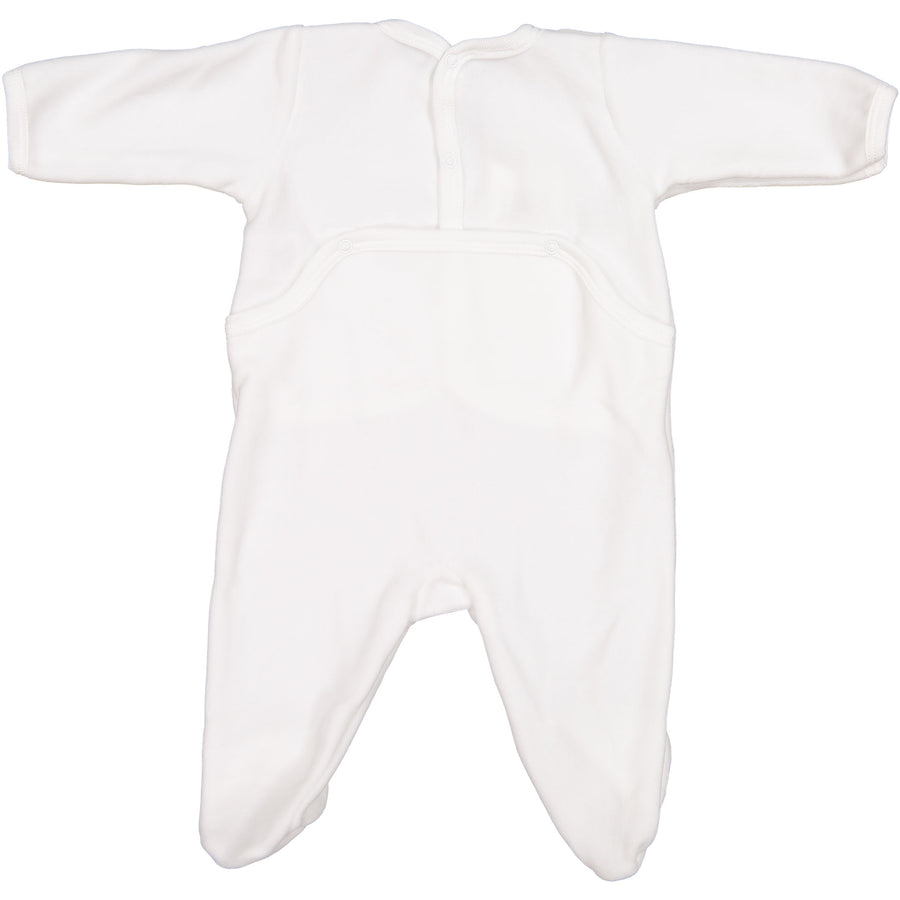 Petit Bateau White 2 Pack Velour Footies