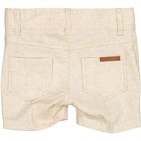 Boys and Arrows Beige Linen Skinny Shorts