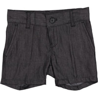 Boys and Arrows Black Chambray Skinny Shorts