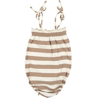 Babe and Tess Natural/Taupe Stripe Swimsuit