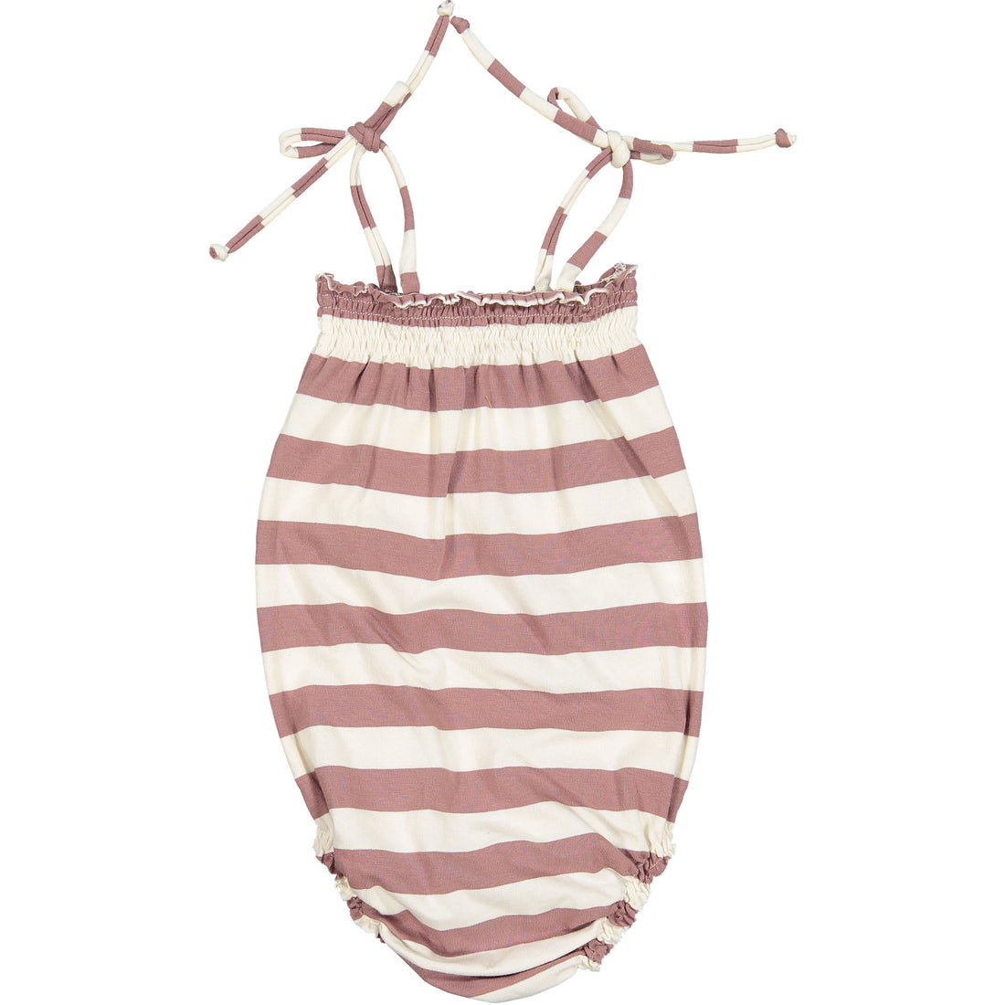 Babe and Tess Natural/Mauve Stripe Swimsuit
