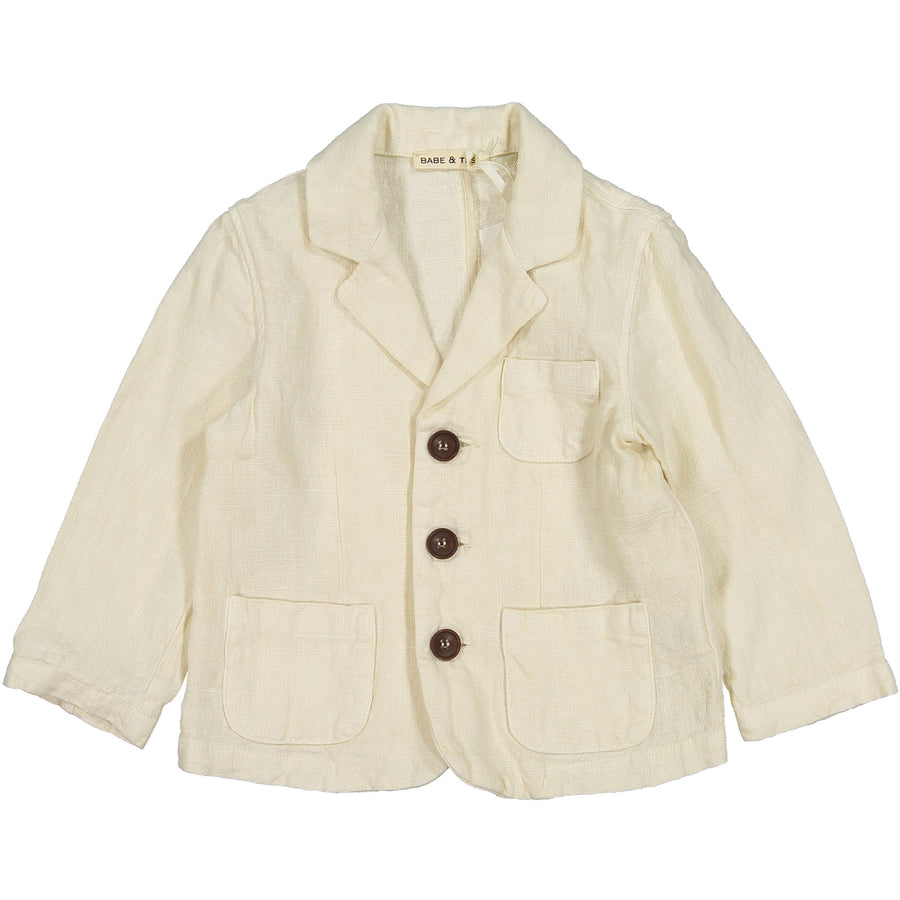 Babe and Tess Cream Linen Jacket