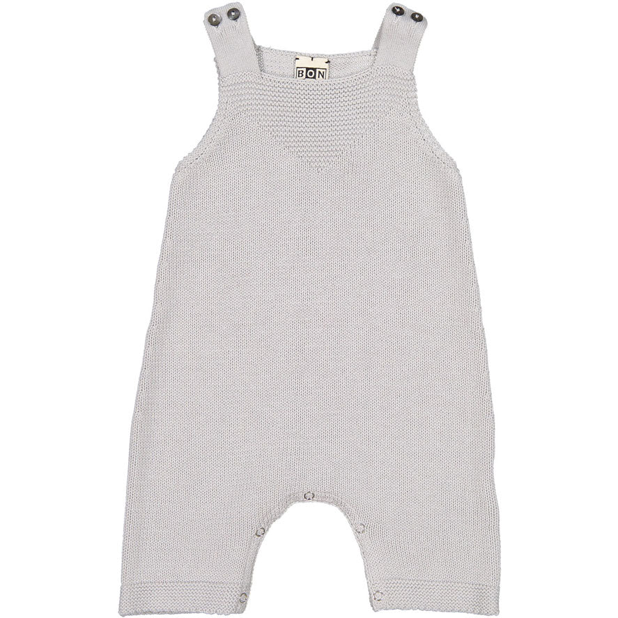 Bonton Moon Grey Knit Baby Romper