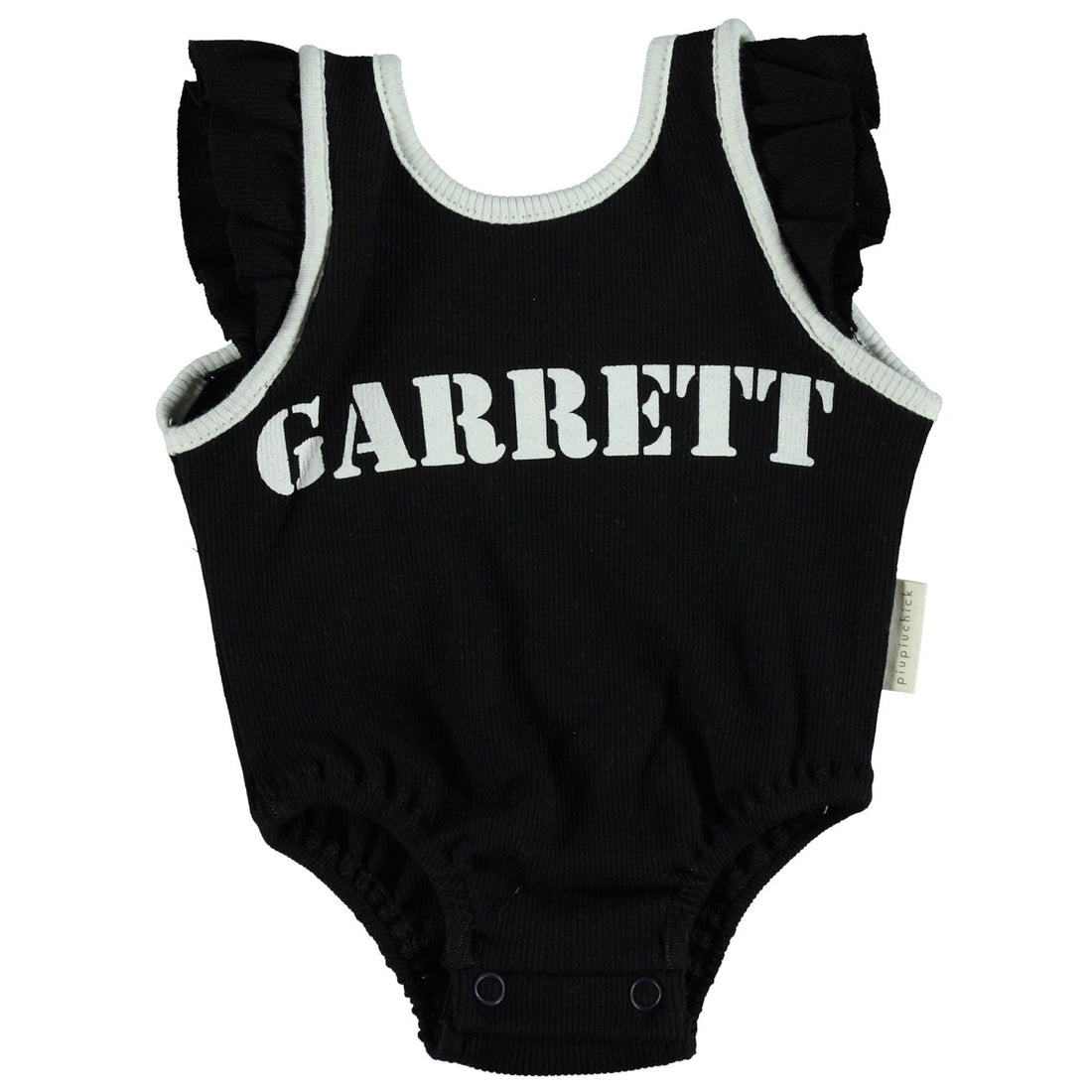 Piupiuchick Black Garrett Ribbed Bodysuit