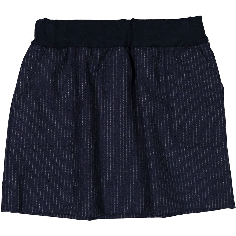 Bonpoint Navy Pinstripe Pocket Skirt