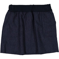 Bonpoint Navy Pinstripe Pocket Skirt