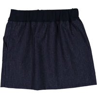 Bonpoint Navy Pinstripe Pocket Skirt