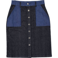 Bonpoint Paris Denim Button Midi Skirt